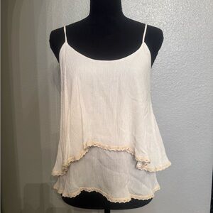 R2 Cream Layered Spaghetti Strap Camisole